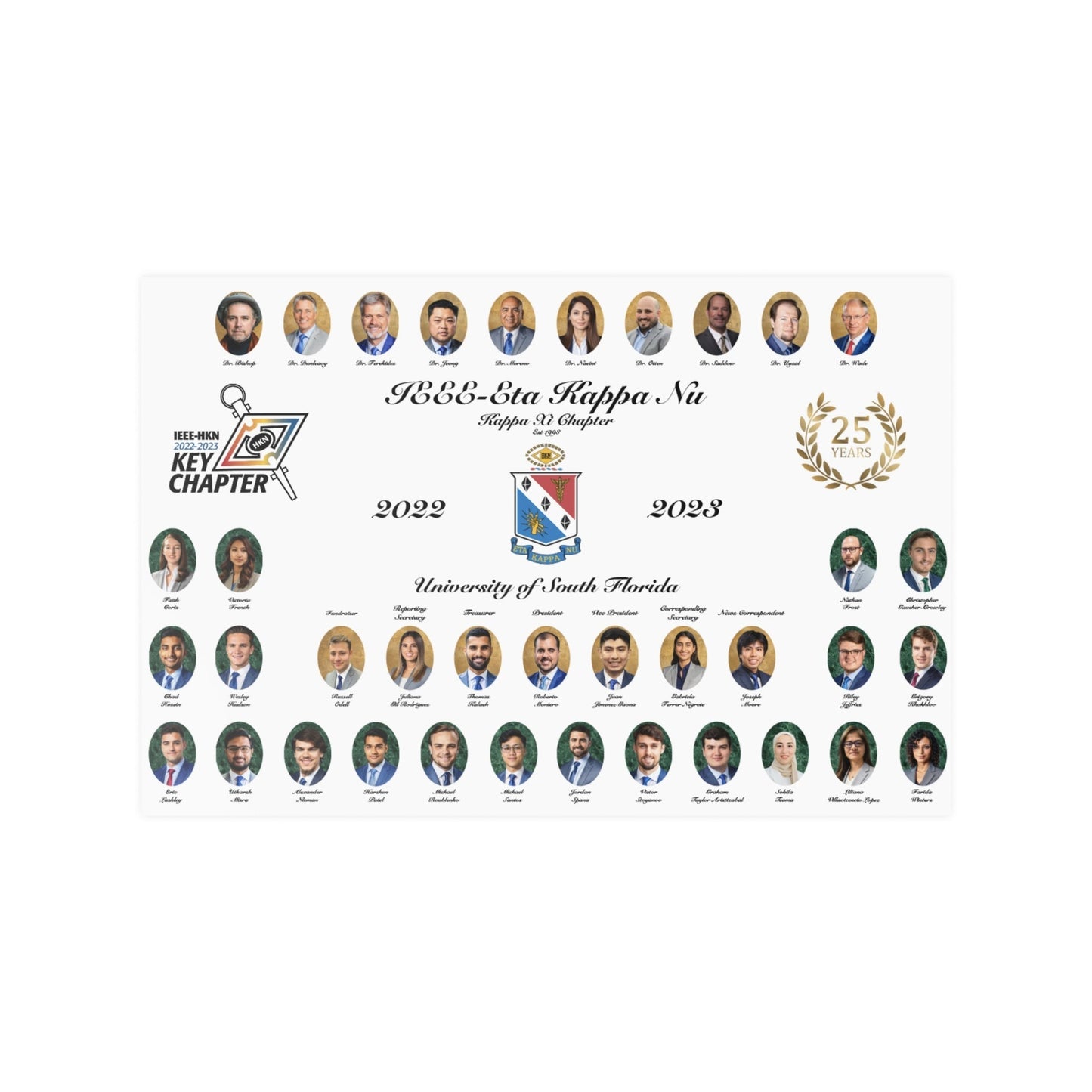 Kappa Xi Chapter Photo 2023 Satin Poster