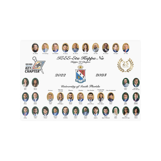 Kappa Xi Chapter Photo 2023 Satin Poster